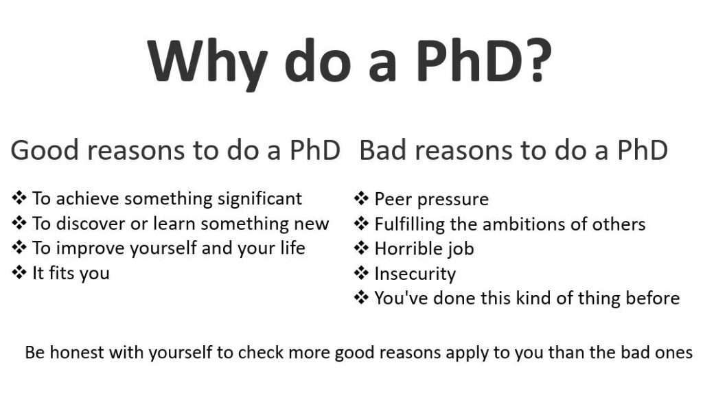 why do a phd